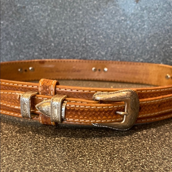 THE WALKER: CHESTNUT BROWN STITCHED BASKET WEAVE RANGER size 32” - Picture 5 of 11